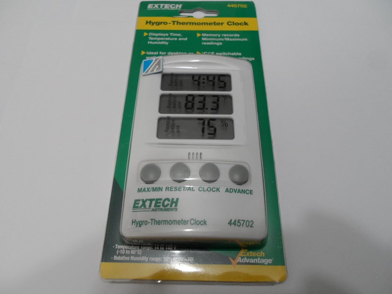 445702  Hygro-Thermometer Clock