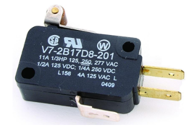 V7-1V19E9-207              Interruptor de acción básico, a presión, SPDT, 21A, 277VAC