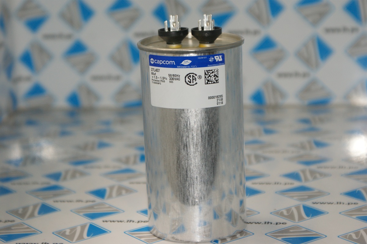 27L457                Capacitor metalizado, polipropileno, aluminio, 60uF, 330VAC