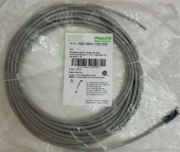7000-08041-2301000                Cable de conexión hembra M8, 3 Pines, recto, 10m, enchufe