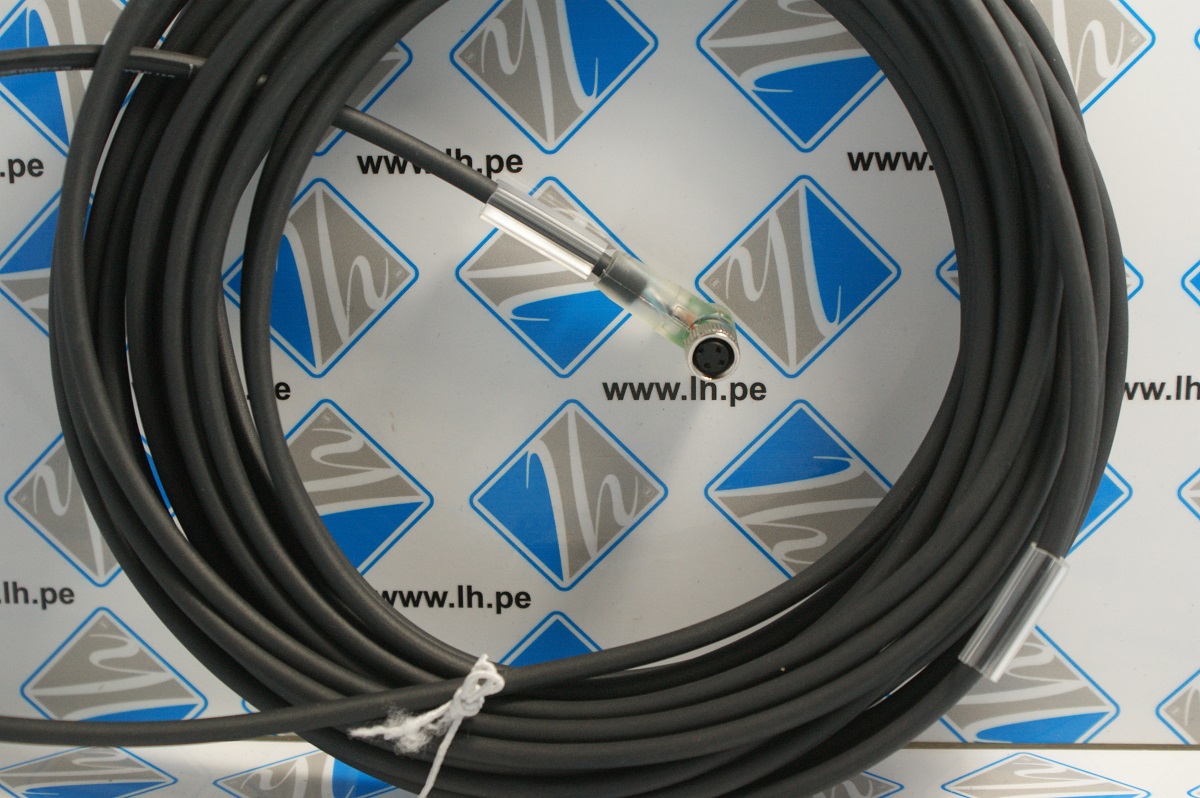 AB-C3-10,0PUR-M8FA-2L           Conector 90°C con LED, M8, 3 pines, hembra, angular, cable 10 metros