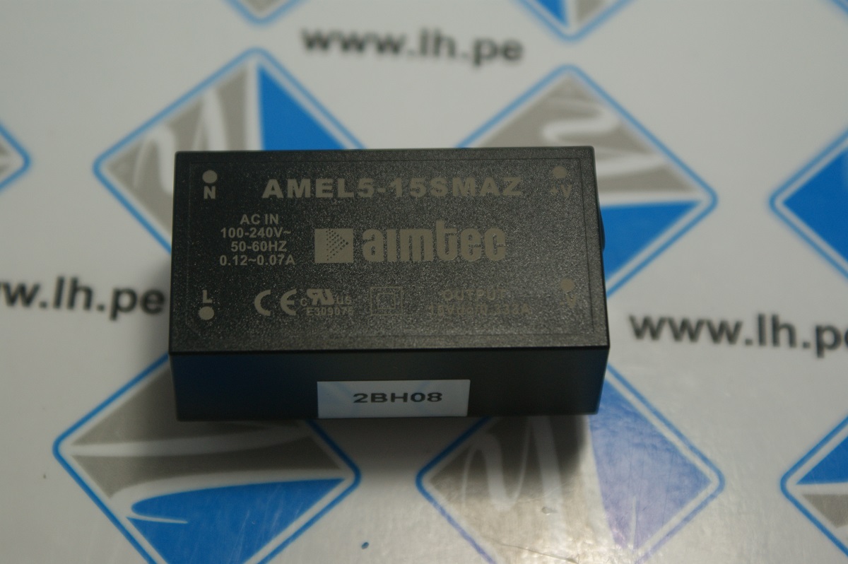 AMEL5-15SMAZ            Convertidor CA/CC, 5W, 90-264VAC, 130-370VDC