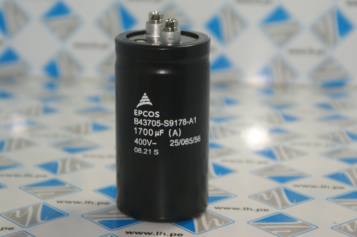 B43705-S9178-A1             Condensador Electrolítico 1700uF 400VDC, con perno EPCOS