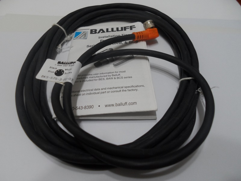 BKS-S75-3-PU-03  Cable para sensor balluf BKS-S75, 4 pines 90°C