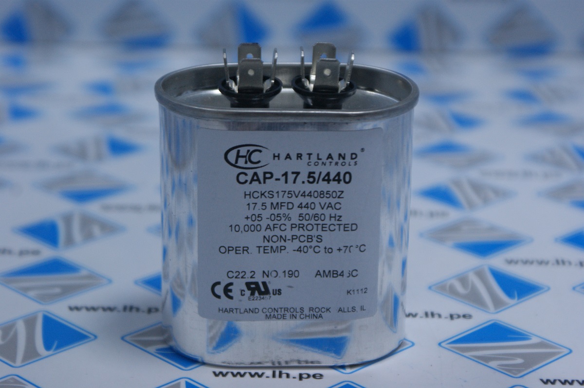 CAP-17.5/440            Capacitor Metalizado de arranque de funcionamiento del motor 17.5MFD, 370/440V