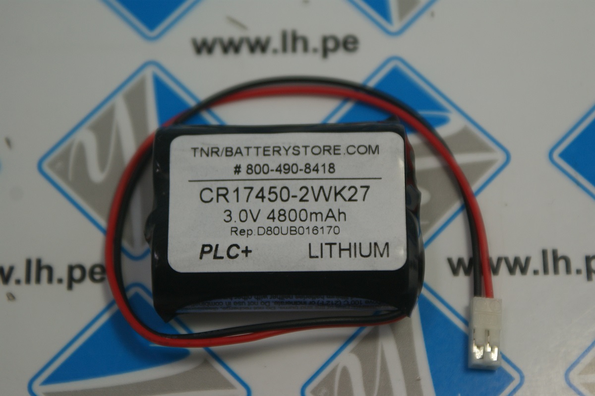 CR17450-2WK27            Batería Lithium, Pack, 3V, 4800mAh, programmable logic controllers and industrial computers