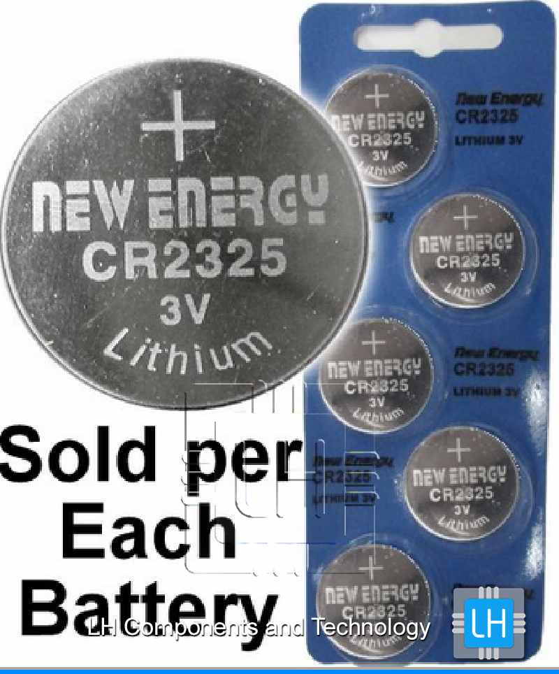 CR2325   Lithium Battery - 3 Volts 190mAh Coin Cell