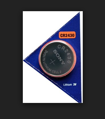 CR2430    Batería Lithium tipo cápsula 3V, 280mAh