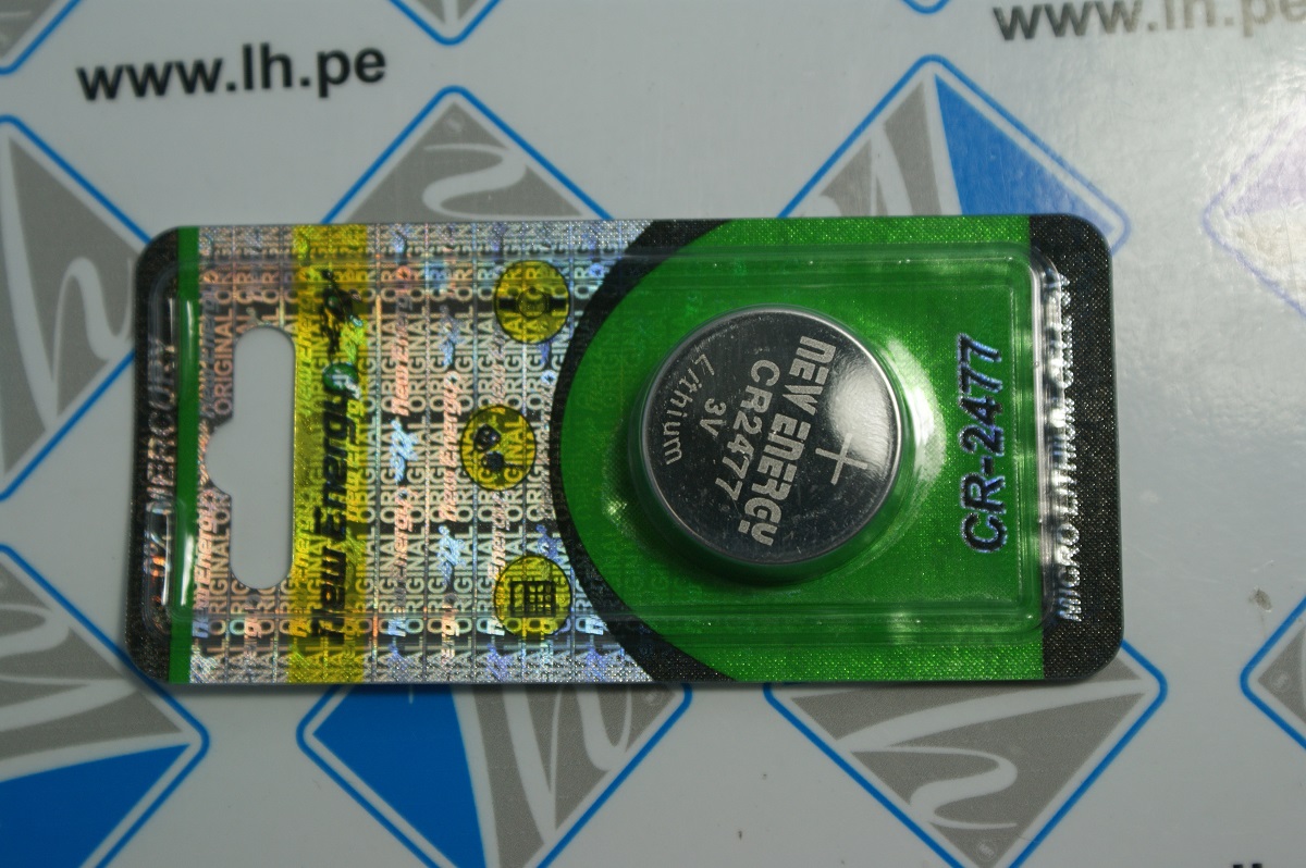CR2477                Batería Lithium 3V, Coin Cell, on Card