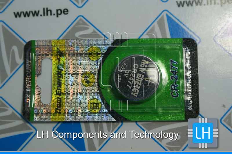 CR2477                Batería Lithium 3V, Coin Cell, on Card