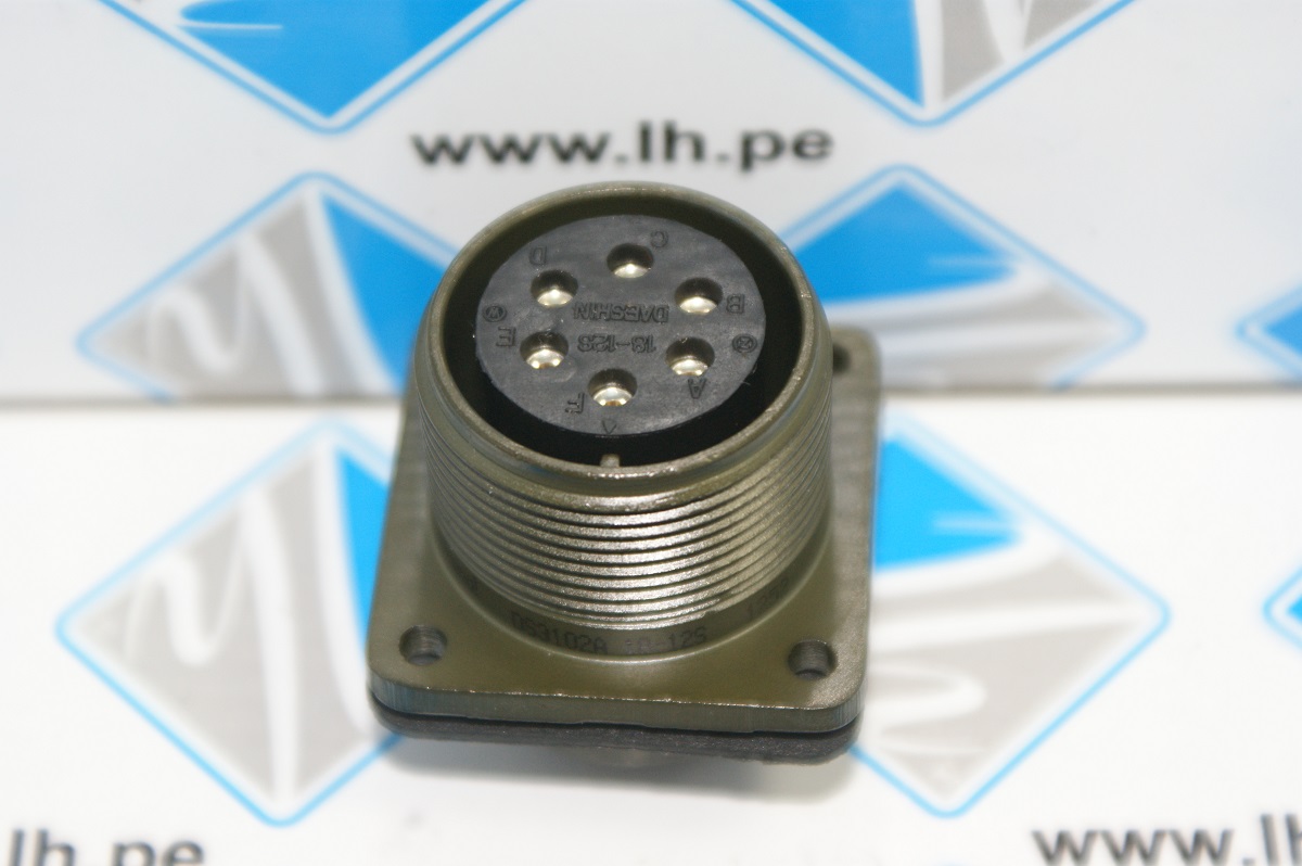 DS3102A-18-12S            Conector redondo, militar, 6 Pines, Hembra