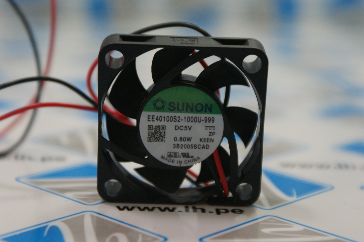 EE40100S2-1000U-999           Ventilador CC, axial, 5VDC, 40x40x10mm, con cables