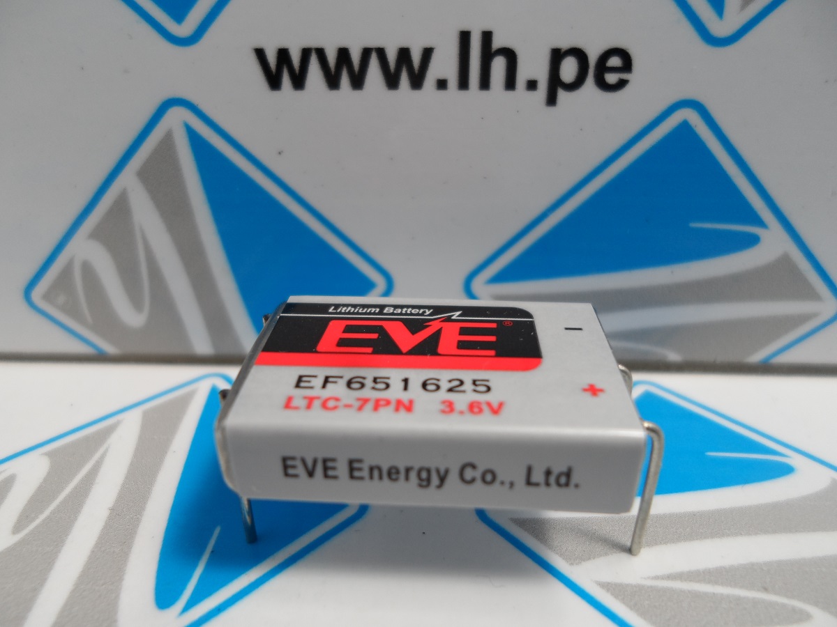 EF651625 LTC-7PN-S4     Bateria Lithium 3.6V, 750mAh