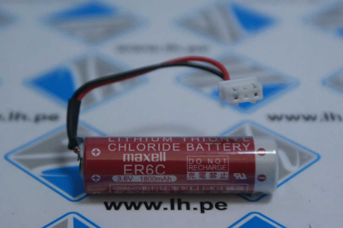 ER6C+ CONNECT-3PIN          Batería Lithium ER6C+Conector, PLC, 3.6V, AA, 1800mAh