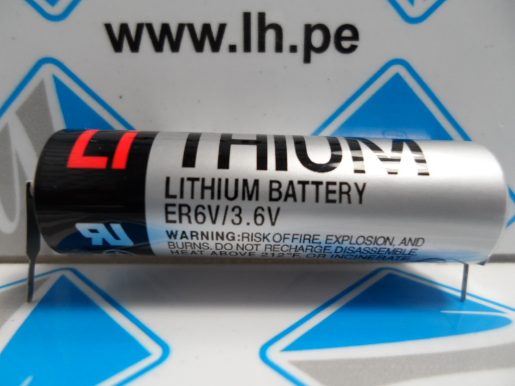 ER6V/3.6V      Batería Lithium 3.6V 2400mAh con 2 Pines tipo Axial