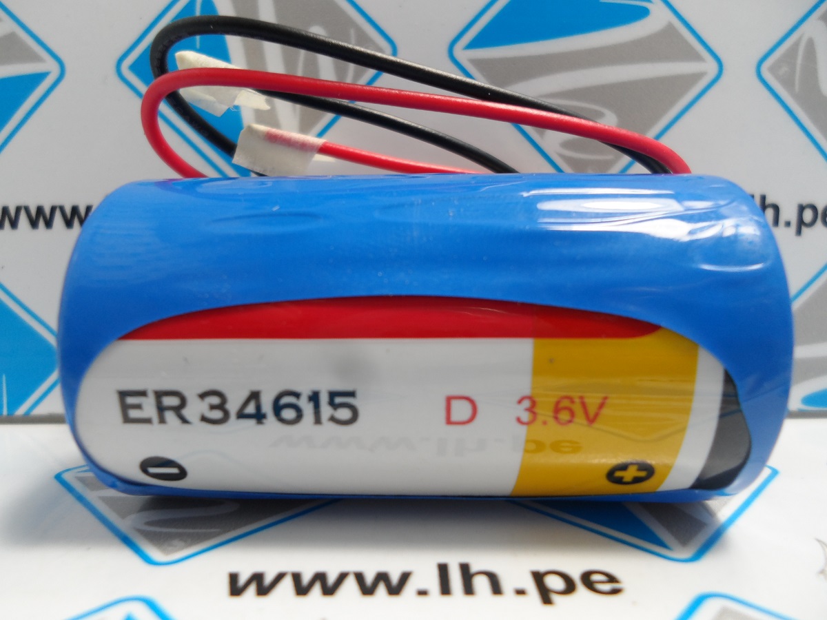 EVE-ER34615/FL       Batería lithium 3.6V, tamaño D, con cables, 19000mAh.