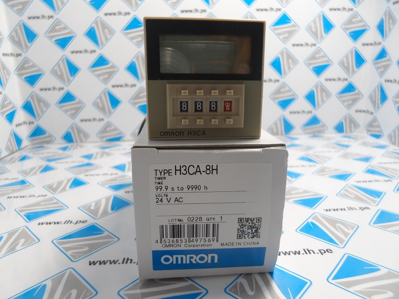H3CA-8H 24VAC  Timer 8 Pines, 48x48mm 0.1sg. 9990H, con Display - Digital  LCD, 24VAC, Omron