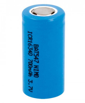 ICR16340                 Batería recargable Li-Ion, 16340, 3.7V, 700mAh, 16x36mm