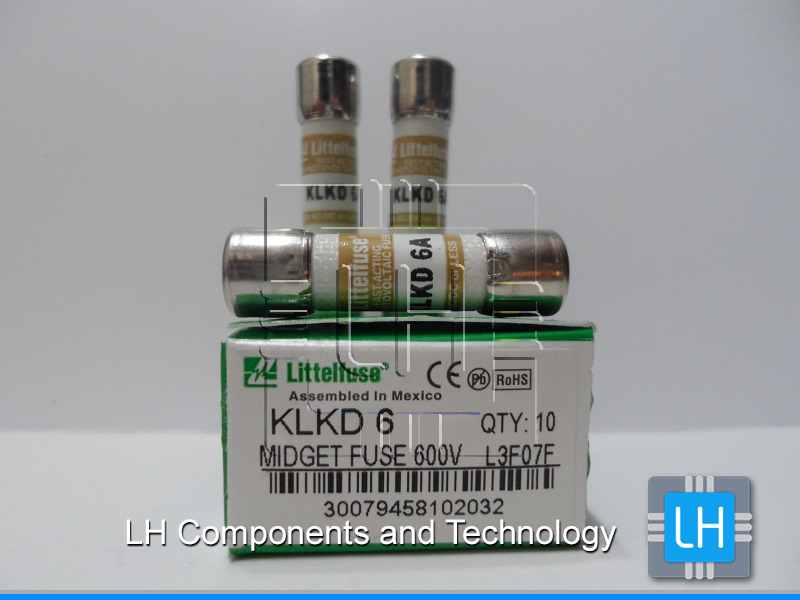 KLKD 6  FUSIBLE LITTELFUSE, KLKD-6, 6A, 600VAC/600VDC