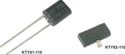 KTY81-110  Sensor de temperatura 0-150°C, SOD70, 990Ω