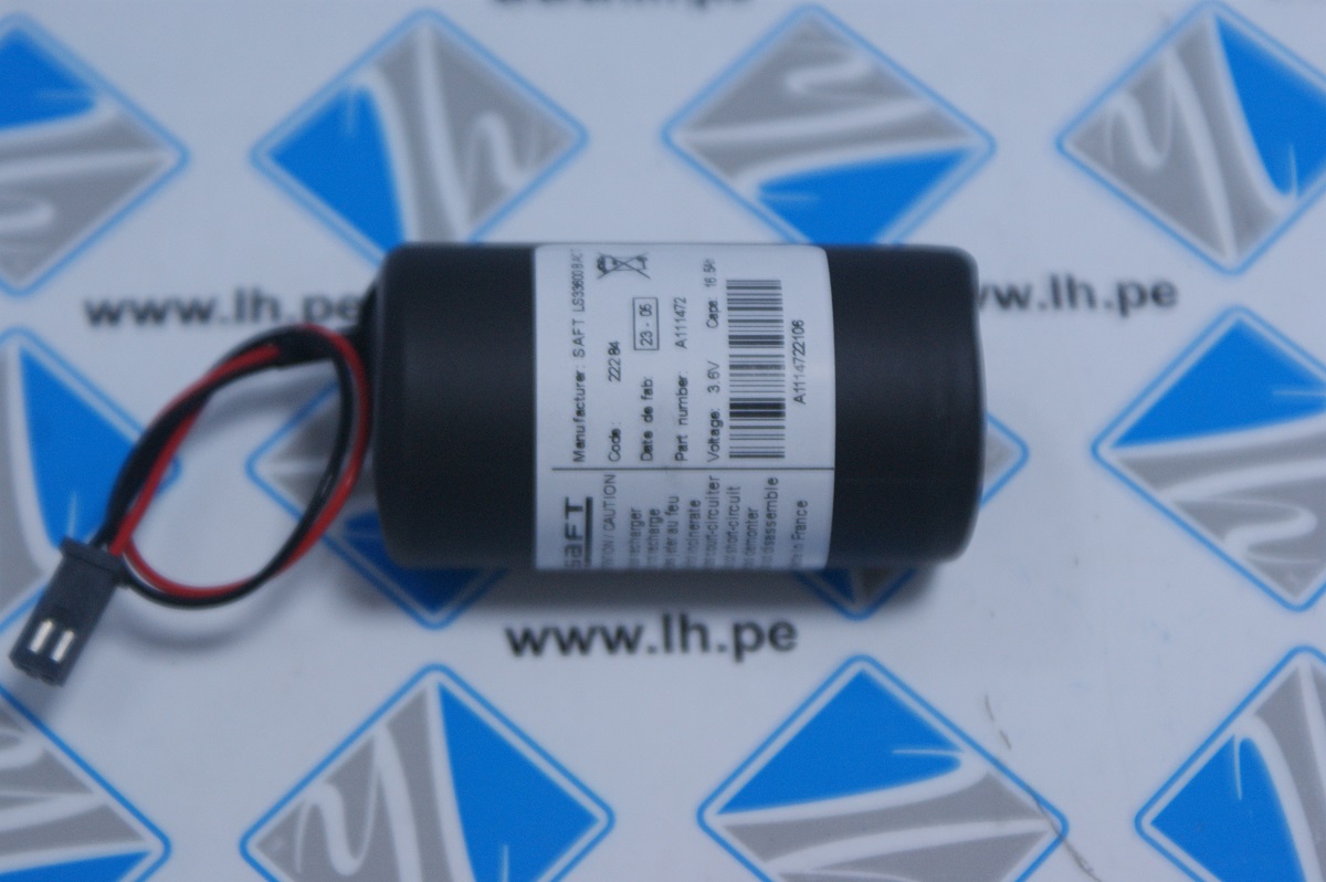 SAFT-LS33600B-ACT       Batería Lithium Encapsulado LS33600-ACT, 3.6V, 17Ah, Size: D,  con seguridad ATEX SAFT.