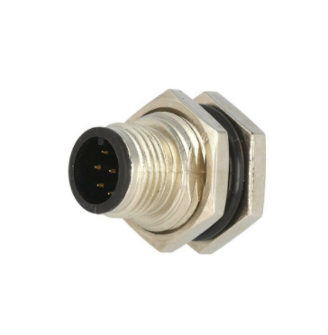 M12A-08PMMS-SF8001         Conector M12, 8 Pines, Macho chasis, A code-DeviceNet / CANopen