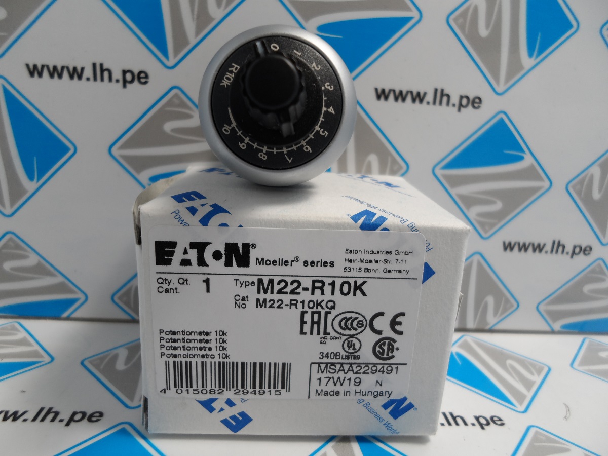 M22-R10K         Potenciómetro monovuelta 22mm, 10kΩ, RMQ-Titan