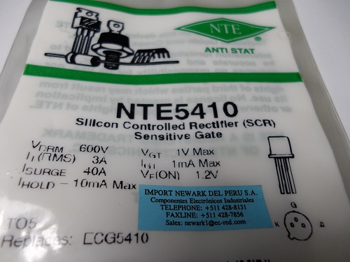 NTE5410      Thyristor Silicon Controlled Rectifier-600vrm