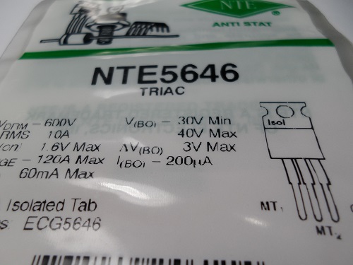 NTE5646  Triacs  NTE Electronics | SCR, Diac & Triac | Thyristor