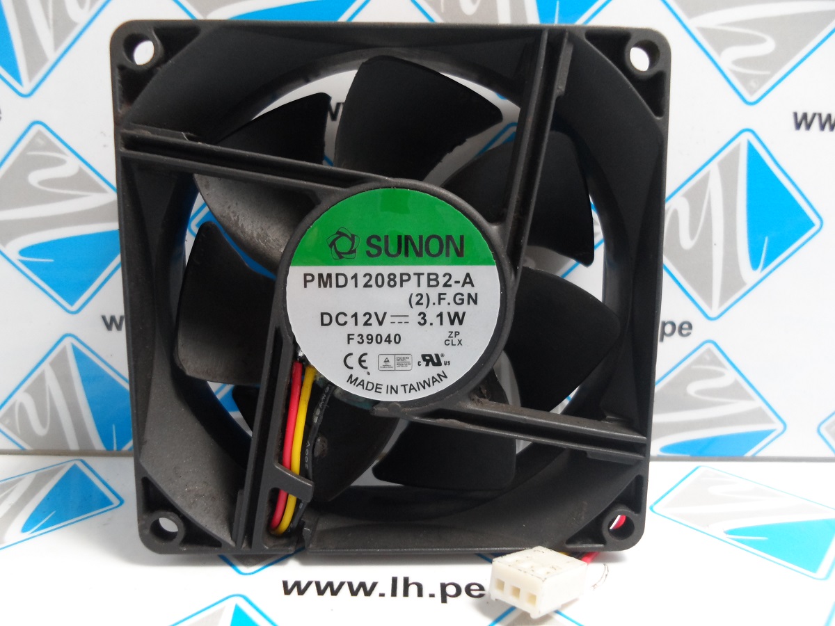 PMD1208PTB2-A.(2).GN           Ventilador DC, 12VDC, 80x80x25mm, 55CFM