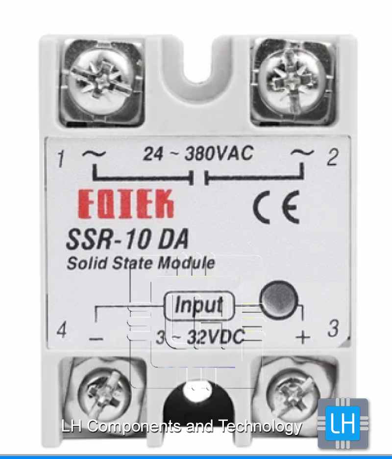 SSR-10DA              Relé de estado sólido  SSR-10DA, 10A, 3-32V, entrada de CC, 24-380VAC