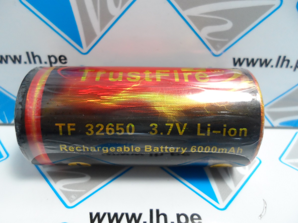 TF 32650       Batería recargable 3.7V, 6000mAh, Li-ion, Protección integrado PCB
