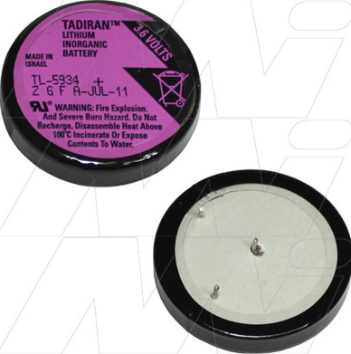 TL-5934      Batería 3.6 V 1 Ah 1/10D Size Axial Pins