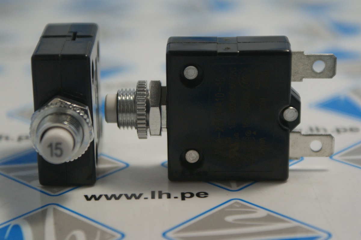 W54-XB1A4A10-15       Interruptor magnetotérmico 250VCA, 50VCC, 15A