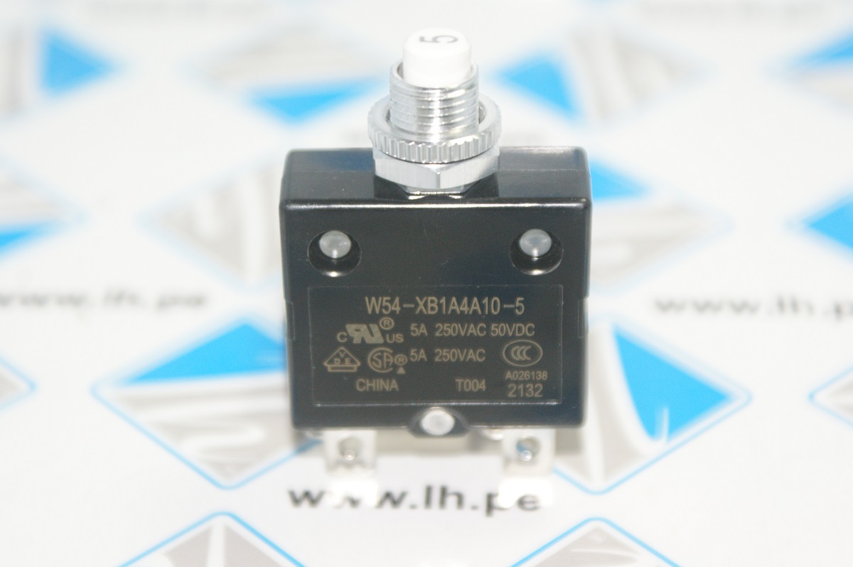 W54-XB1A4A10-5         Interruptor magnetotérmico 5A, 250VAC, 1 polo