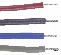 359-683 Cable aislado con silicona rojo,25m
