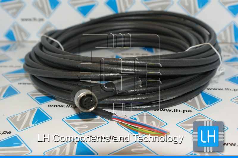 AB-C8-10,0PUR-M12FA             Conector de 8 pines con cable, M12, 90°C, 10 metros, enchufe