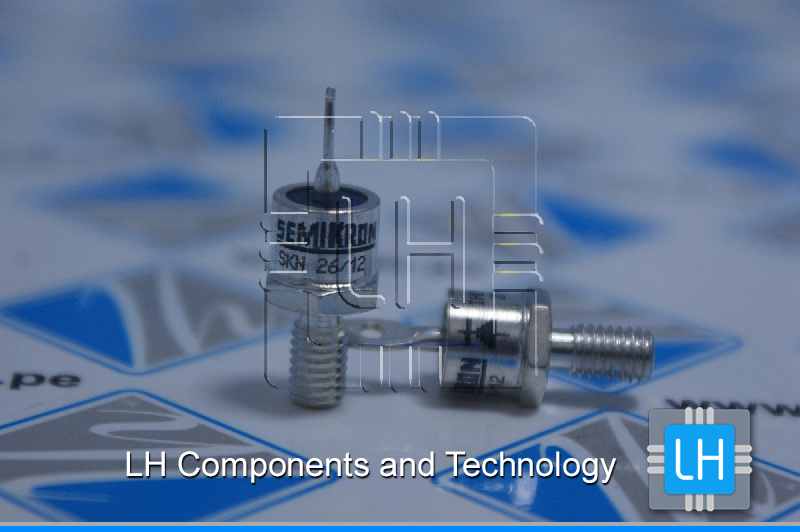 SKN26/12 02149100                  Diodo rectificador 25A, 1200V, 1.55 V, ánodo a perno, M6