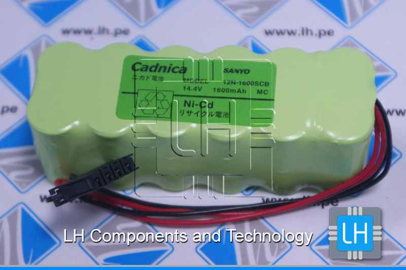 12N-1600SCB              Batería recargable para sistema OKUMA OSP-P200M 14.4V 1600mAh, SANYO