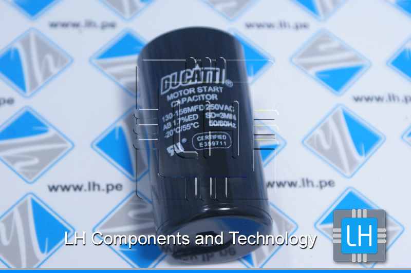 130-156uF 250VAC          Capacitor de Motor Start 130-156uF 250VAC, 50/60Hz, Ducatti