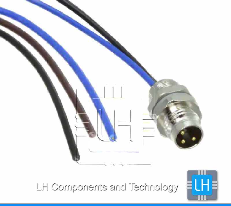 1453478 SACC-DSI-M 8MS-3CON-M 8/0,5               CONECTOR CIRCULAR METRICO, MACHO, RECTO, M8, CABLE 0.5M