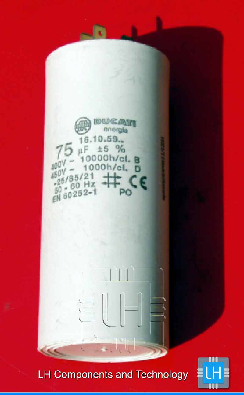 16.10.59            CONDENSADOR DE ENERGIA 75uF, 450VAC