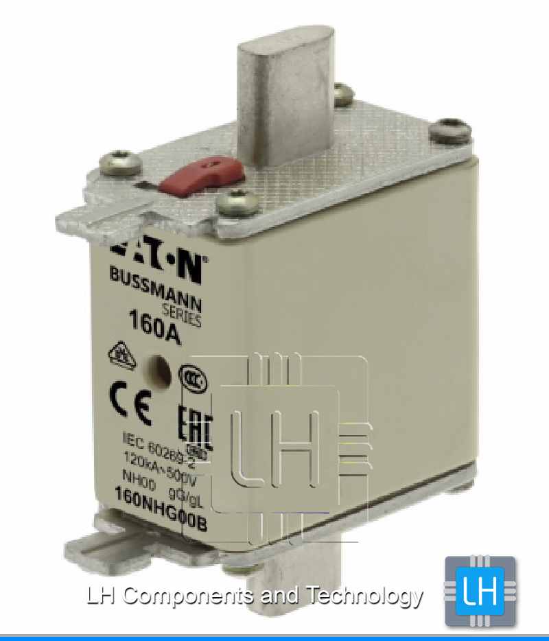 160NHG00B             Fusible tipo NH-00, 160A, gG, 500VCA, 250VDC