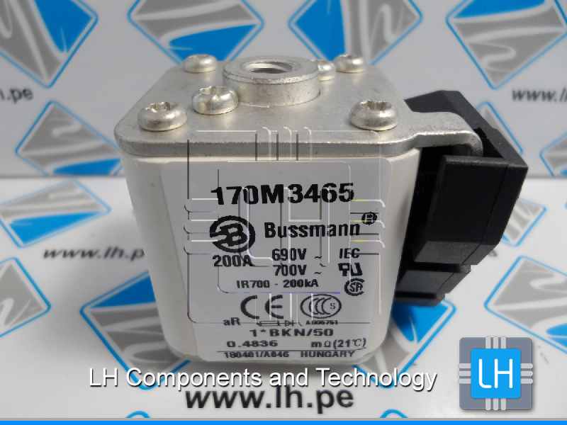 170M3465      FUSE 200A 690V 1*BKN/50 AR UC 170M3465 EATON MOELLER