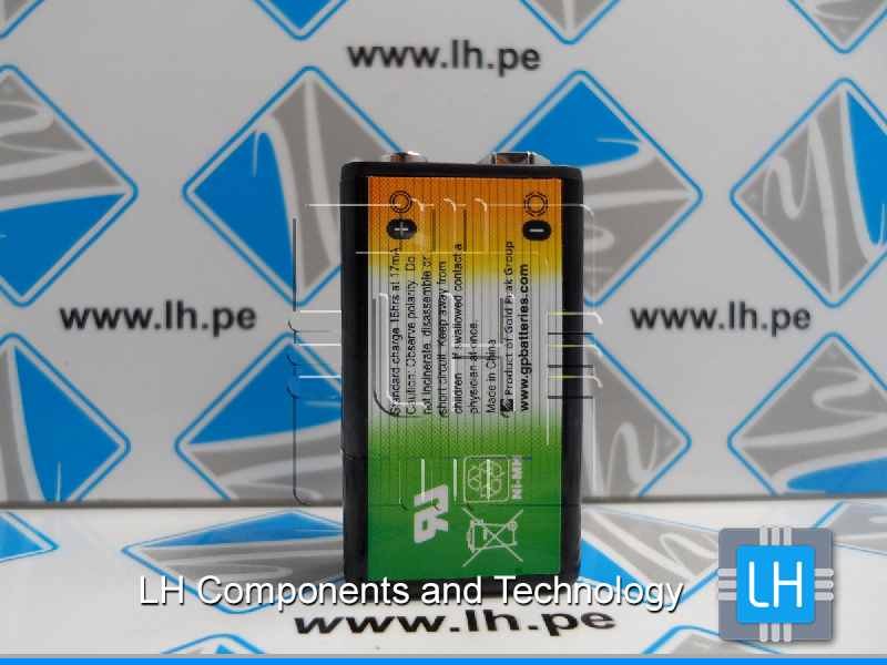 17R8R GP17R8H         Batería Recargable 9 Volt, Size Ni-MH, 170 mAh