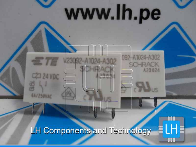 V23092-A1024-A302 2-1393236-5        Relé electromagnético 24VDC, 6A/250VCA, 4 pines