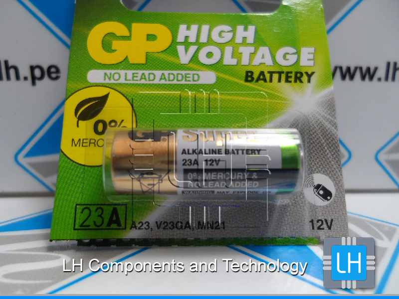 23A V23GA MN21      Batería HIGH VOLTAGE 23A, no-recargable - Cilíndrico, 12V