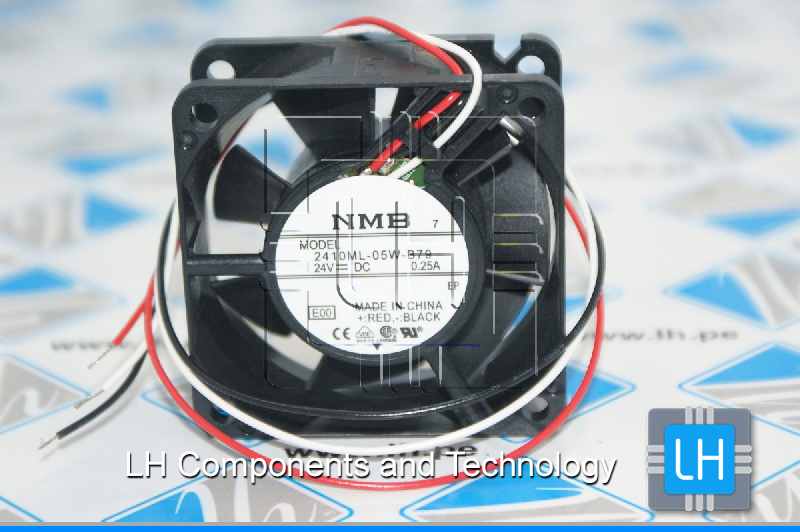 2410ML-05W-B79-E00            Ventiladores tangenciales CC DC Axial Fan, 60x60x25mm, 24VDC, 33.1CFM, Flange Mount, 3-Wire, Lock Sensor