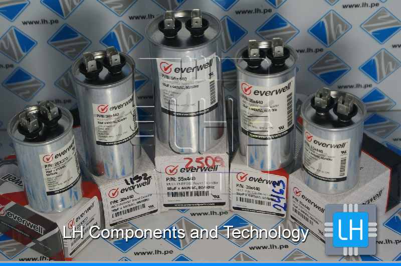 25X370           Capacitor Metalizado 25uF 370VAC Multi-Purpuse Round Run  Everwell