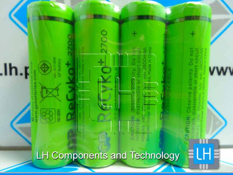 270AAHC 1.2V 2700mAh      Ni-MH rechargeable battery, AA, 1.2V, 2700mAh